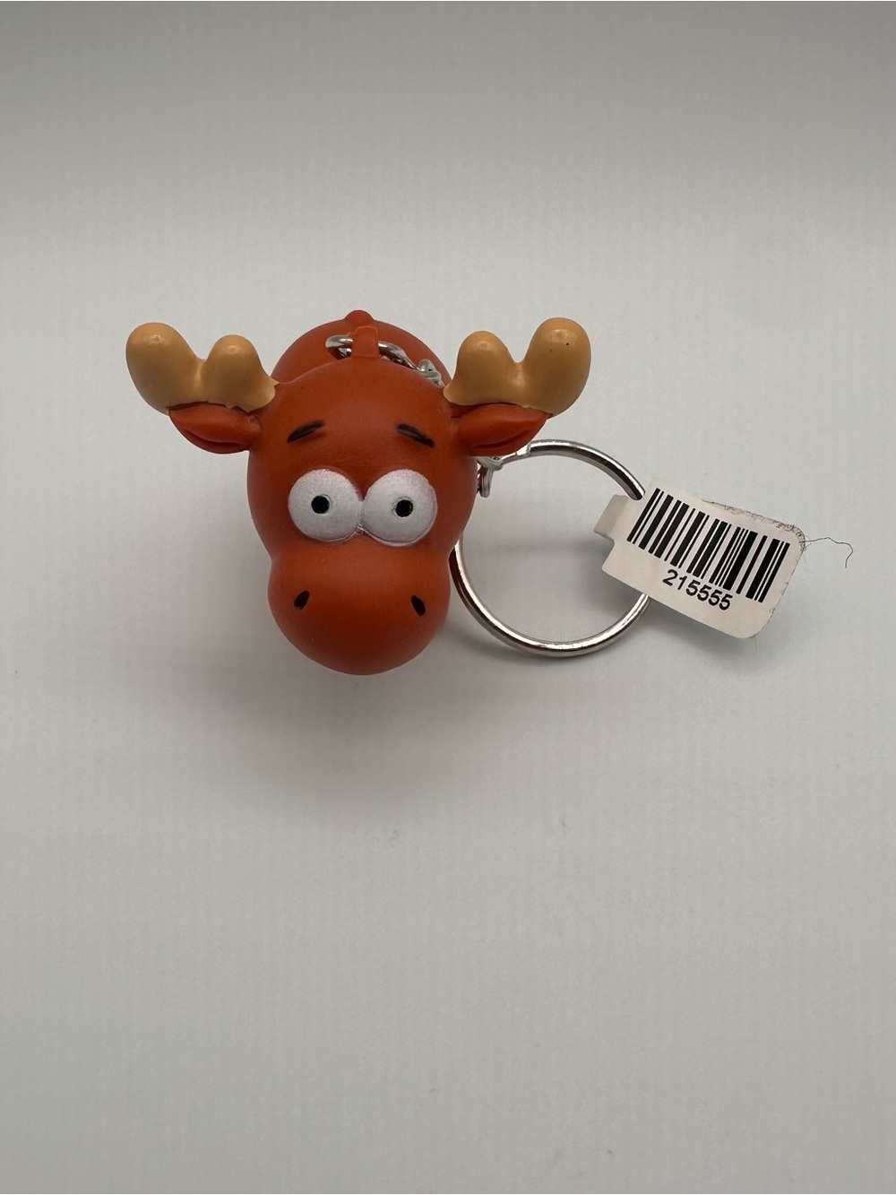 Moose Keychain Toy - Orange and Tan squeeze it and it poops